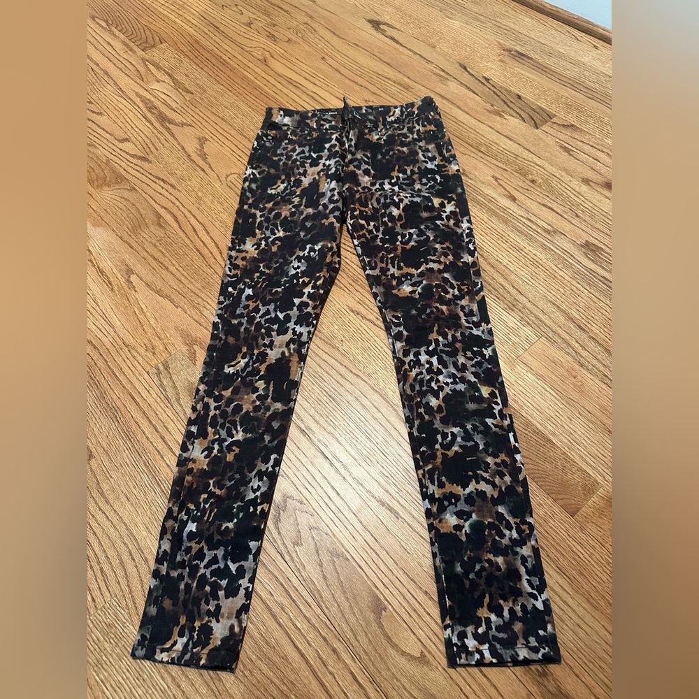 Adriano Goldschmied Farrah Leopard Print Skinny Pants